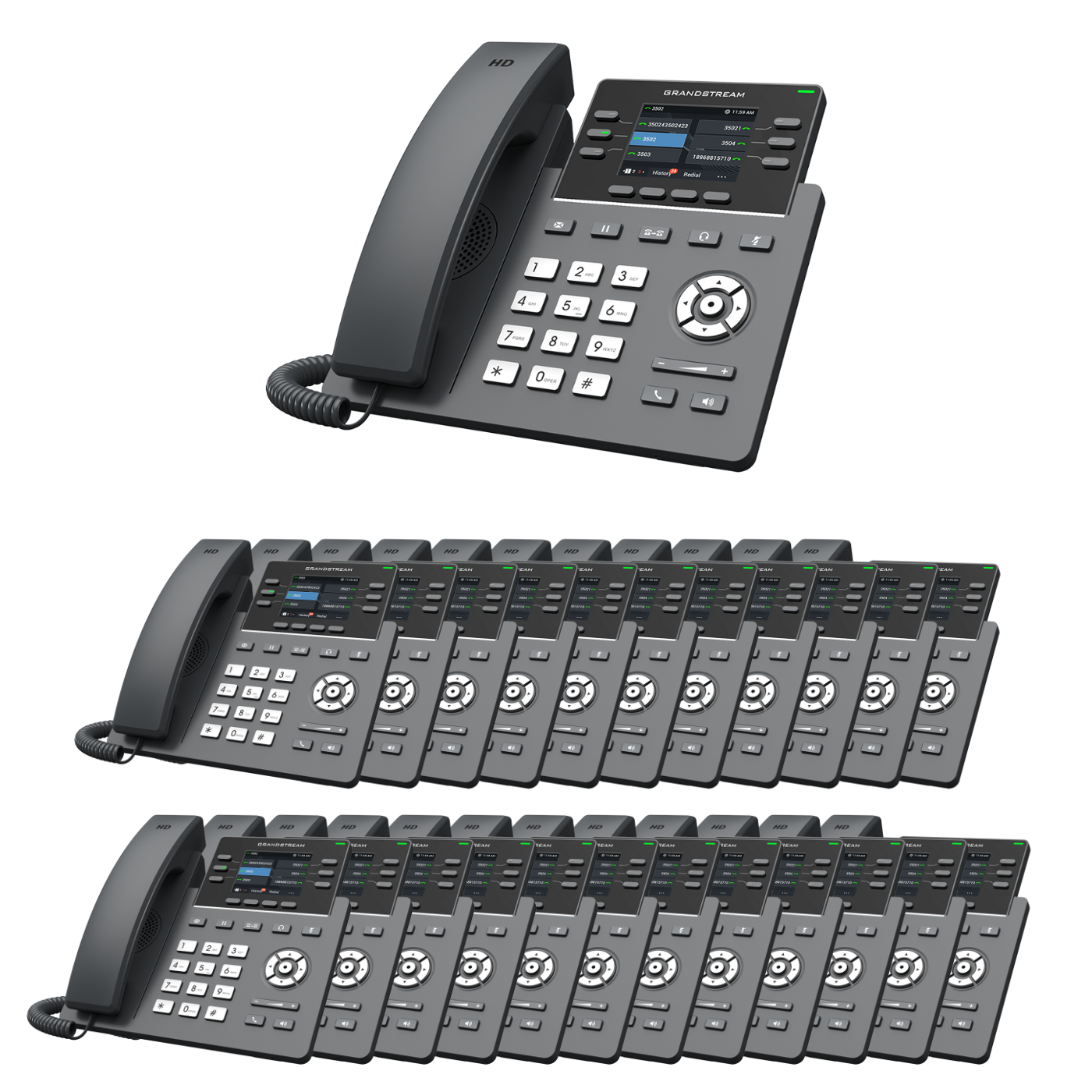 Grandstream GRP2612 VoIP Phone Standard Office Bundle With 1 Year Free Phone Service