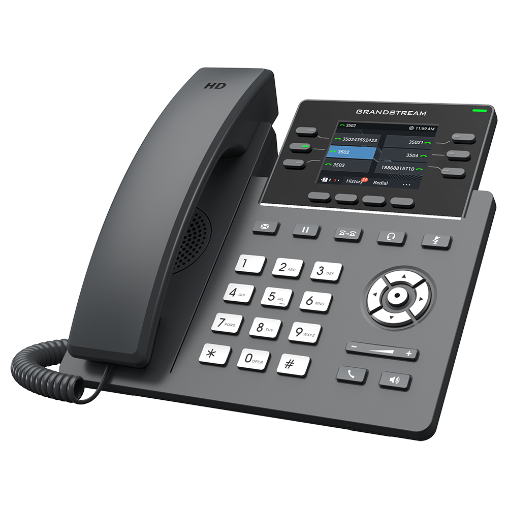 Grandstream GRP2613 VoIP Phone Professional Essentials Bundle With 1 Year Free Phone Service