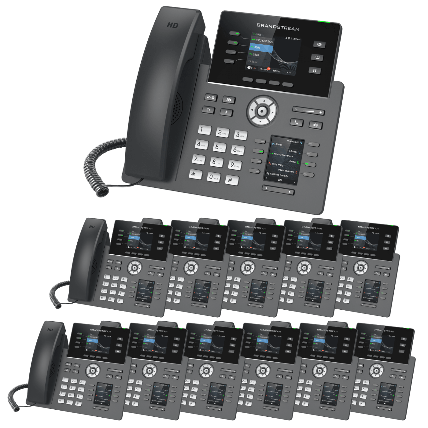 Grandstream GRP2614 VoIP Phone Small Business Bundle With 1 Year Free Phone Service