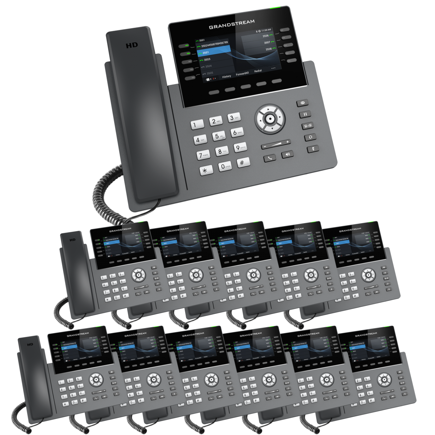 Grandstream GRP2615 VoIP Phone Enterprise Essentials Bundle With 1 Year Free Phone Service