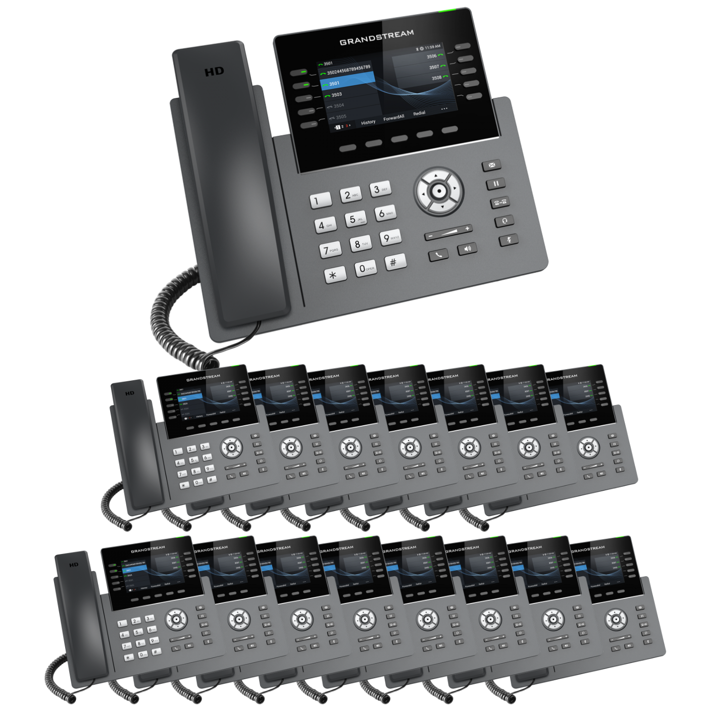 Grandstream GRP2615 VoIP Phone Enterprise Essentials Bundle With 1 Year Free Phone Service