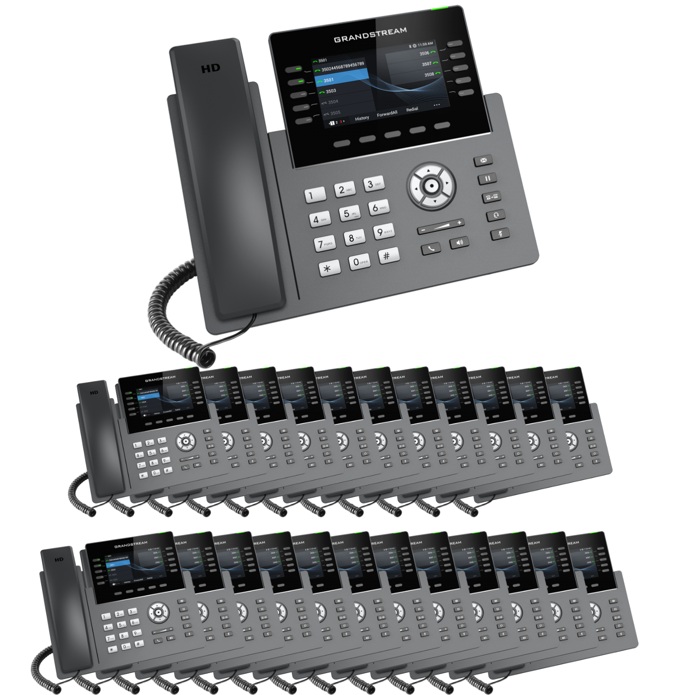 Grandstream GRP2615 VoIP Phone Enterprise Essentials Bundle With 1 Year Free Phone Service