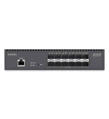 EnGenius ECS5512F Cloud Managed 12-Port 10G SFP+ Fiber Switch