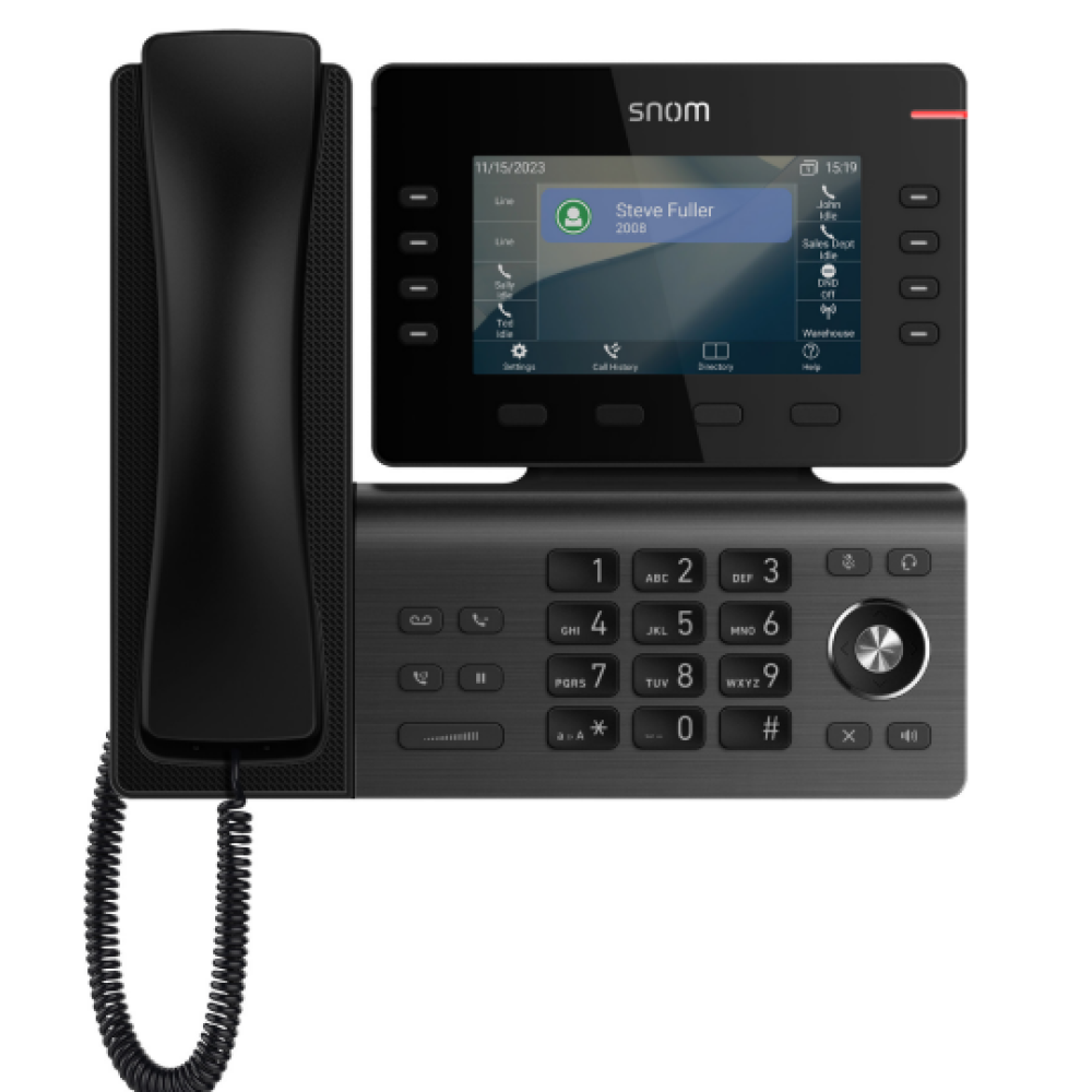Snom D812 8-Line SIP Phone with 5-Inch Color Display and PoE Support