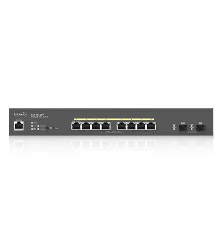 EnGenius ECS2510FP Cloud Managed 8-Port Multi-Gigabit PoE+ Switch with 240W Power Budget