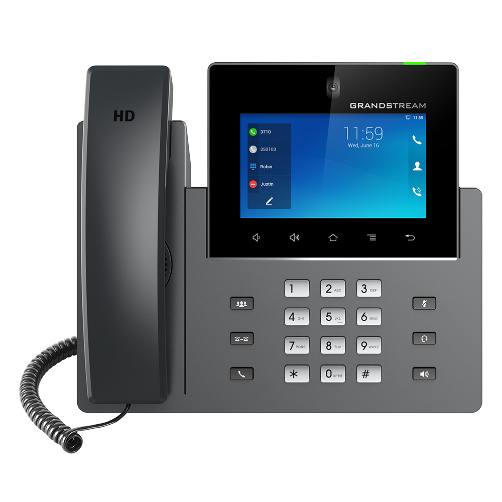 Grandstream GXV3350 High-End Smart Video Phone for Android with 5-Inch Touch Screen, 16 Lines, and Integrated Wi-Fi
