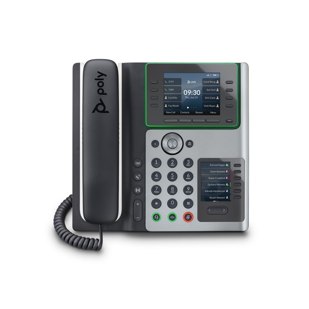 Poly Edge E400 IP Phone with Dual Displays