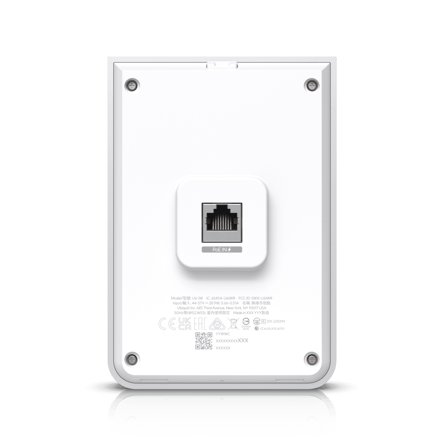 Ubiquiti UniFi U6-IW In-Wall Dual-Band Wi-Fi Access Point & 4-Port PoE Compliant Gigabit Switch